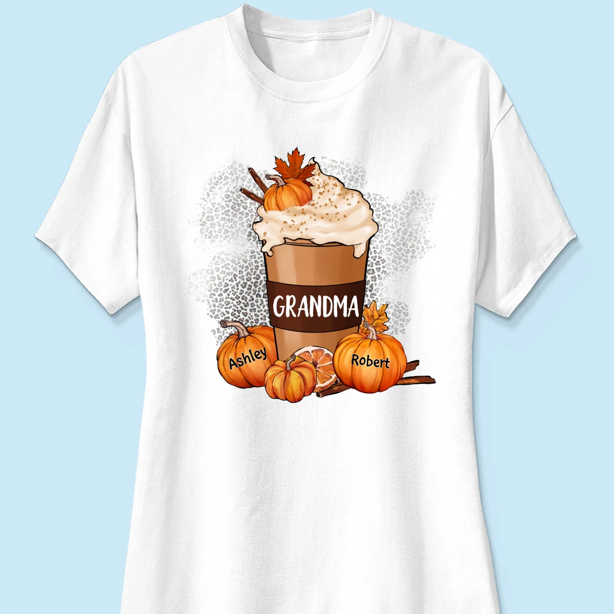 Grandma Pumpkin Spice Latte Personalized Shirt - Image 15