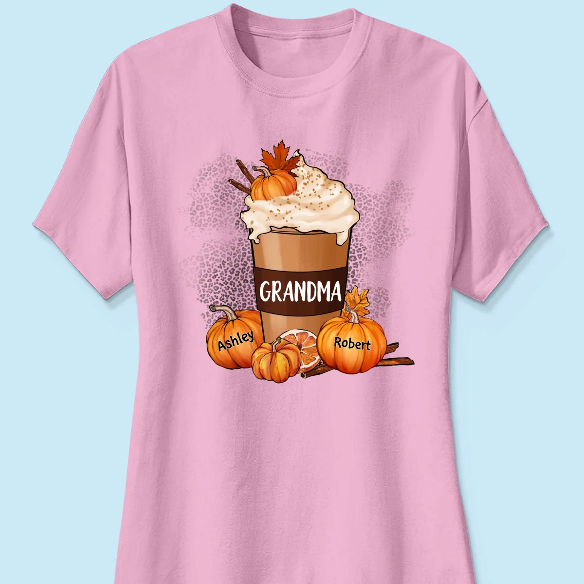 Grandma Pumpkin Spice Latte Personalized Shirt - Image 16