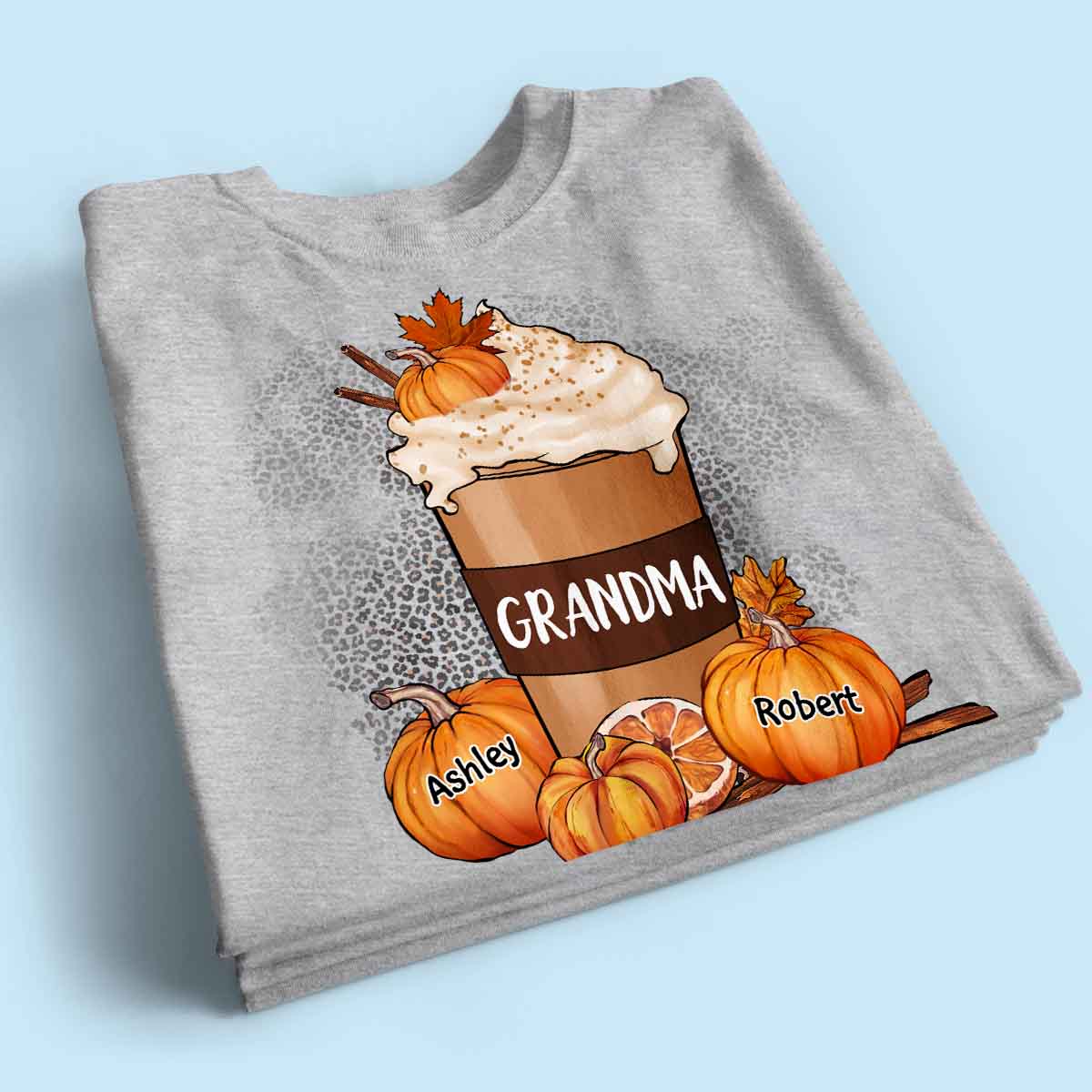 Grandma Pumpkin Spice Latte Personalized Shirt - Image 2