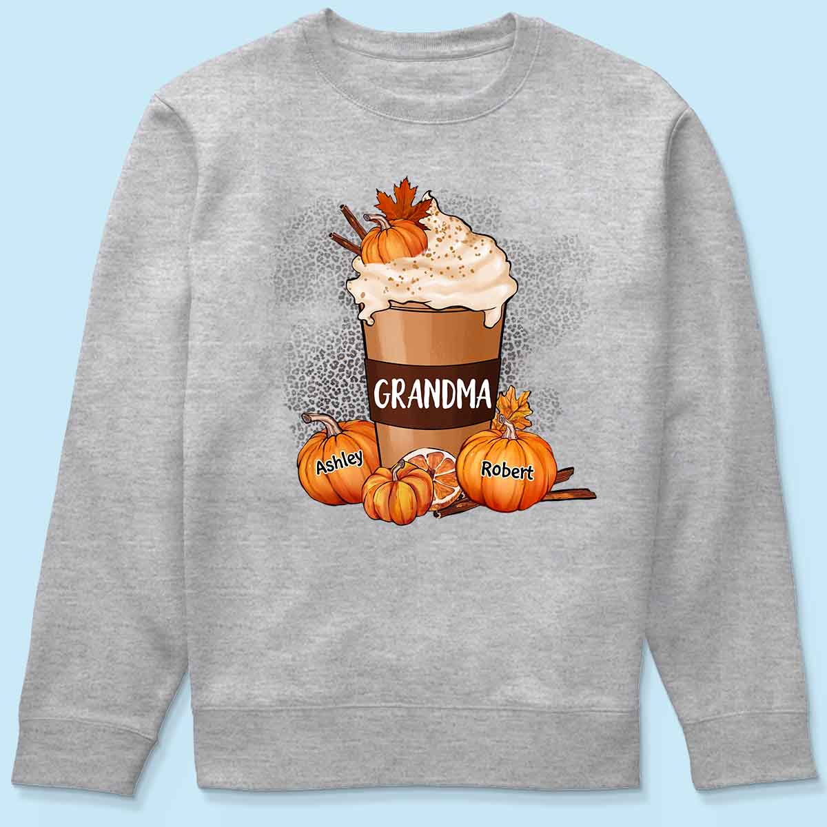 Grandma Pumpkin Spice Latte Personalized Shirt - Image 6