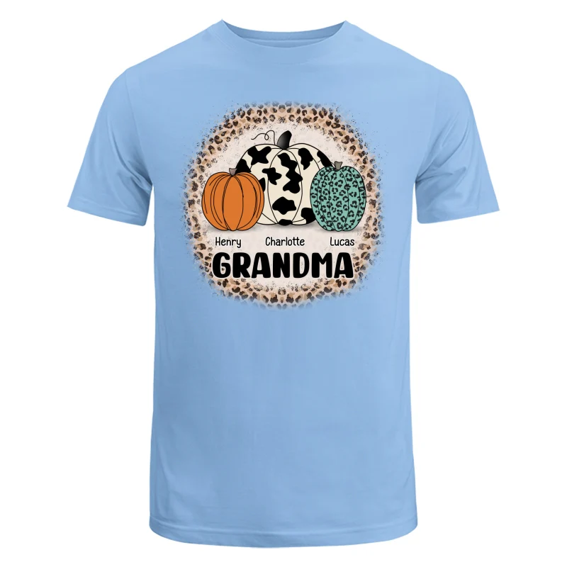 Grandma Mom Pumpkins Leopard Pattern Personalized Shirt - Image 10