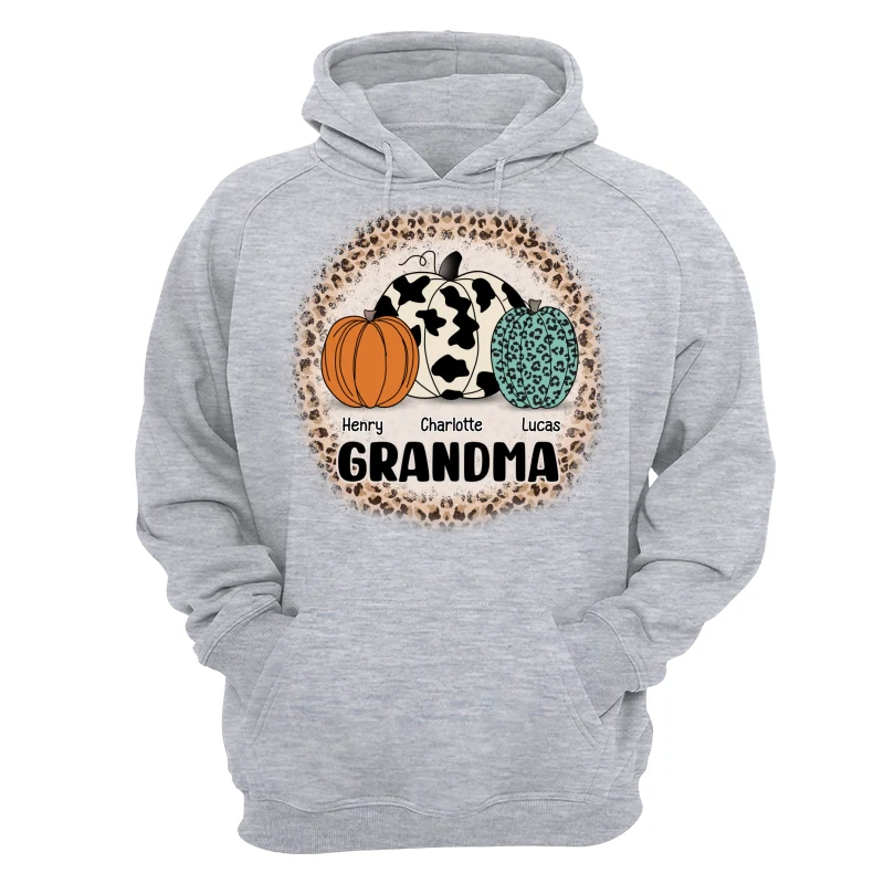 Grandma Mom Pumpkins Leopard Pattern Personalized Shirt - Image 16