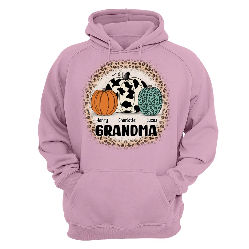 Grandma Mom Pumpkins Leopard Pattern Personalized Shirt - Image 17