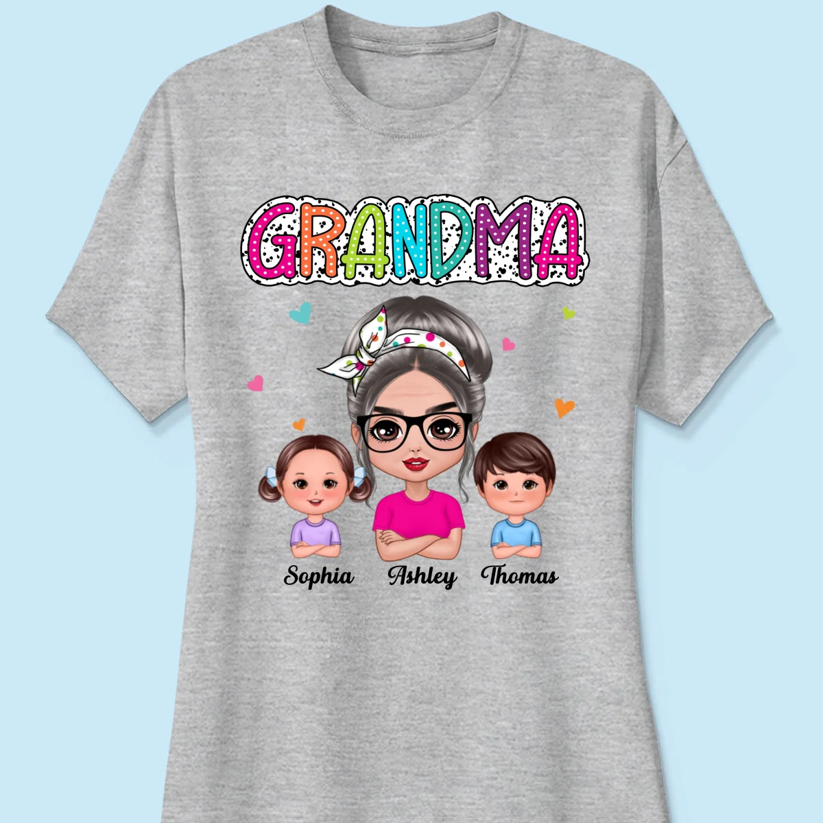 Grandma Mom Summer Vibe Doll Woman & Kids Personalized Shirt - Image 14