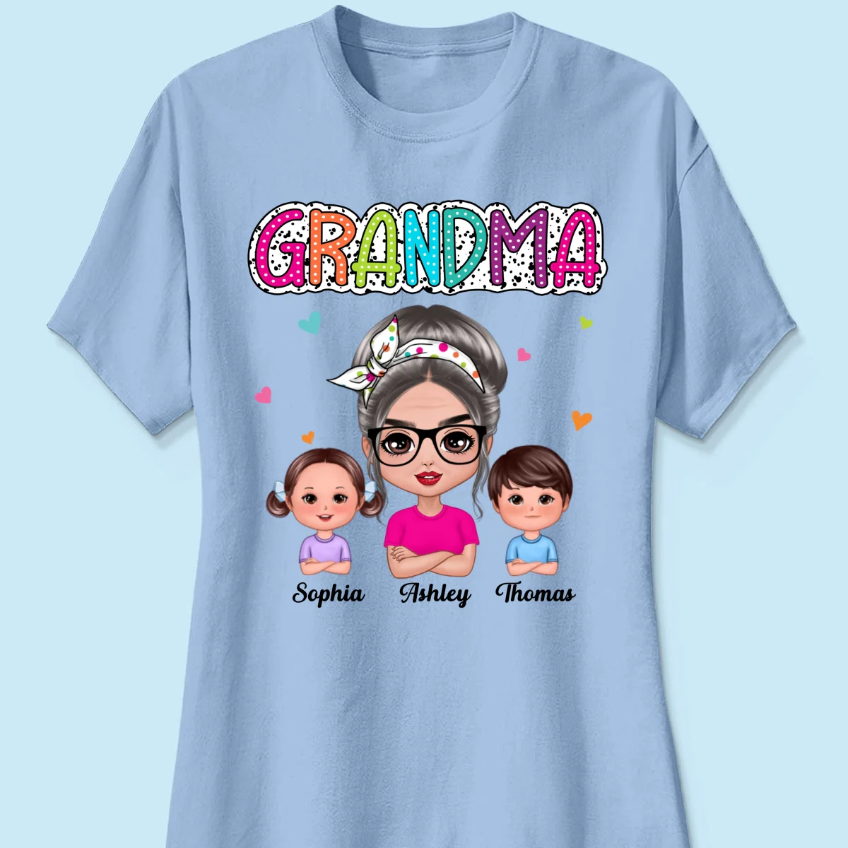 Grandma Mom Summer Vibe Doll Woman & Kids Personalized Shirt - Image 15