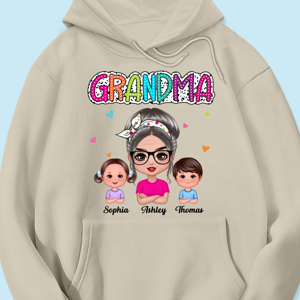 Grandma Mom Summer Vibe Doll Woman & Kids Personalized Shirt - Image 18