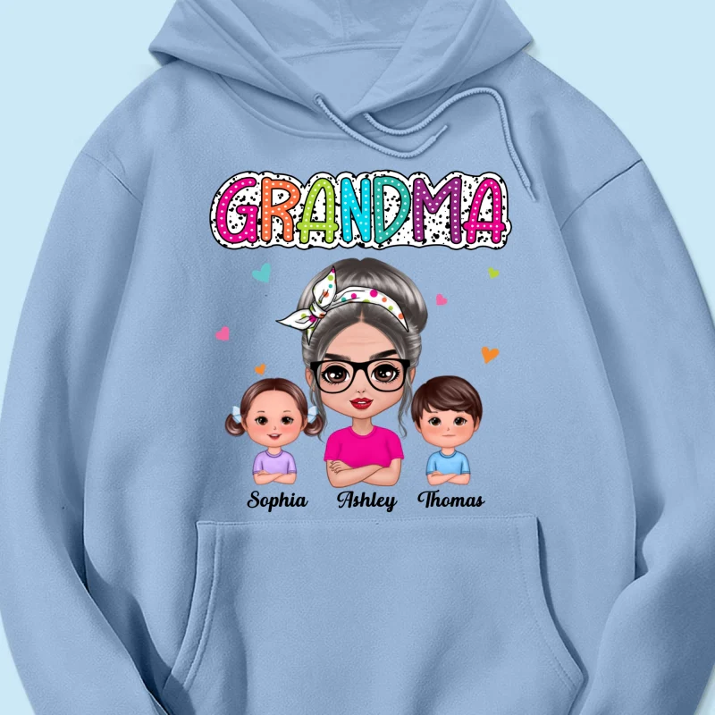 Grandma Mom Summer Vibe Doll Woman & Kids Personalized Shirt - Image 19