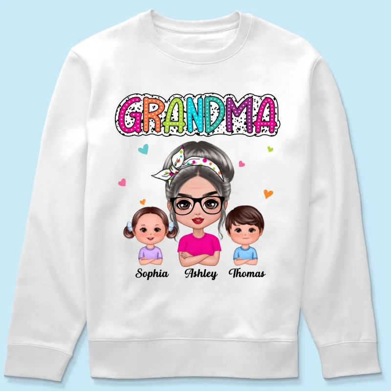 Grandma Mom Summer Vibe Doll Woman & Kids Personalized Shirt - Image 20
