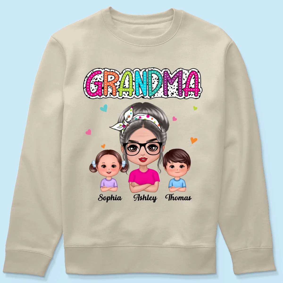 Grandma Mom Summer Vibe Doll Woman & Kids Personalized Shirt - Image 22