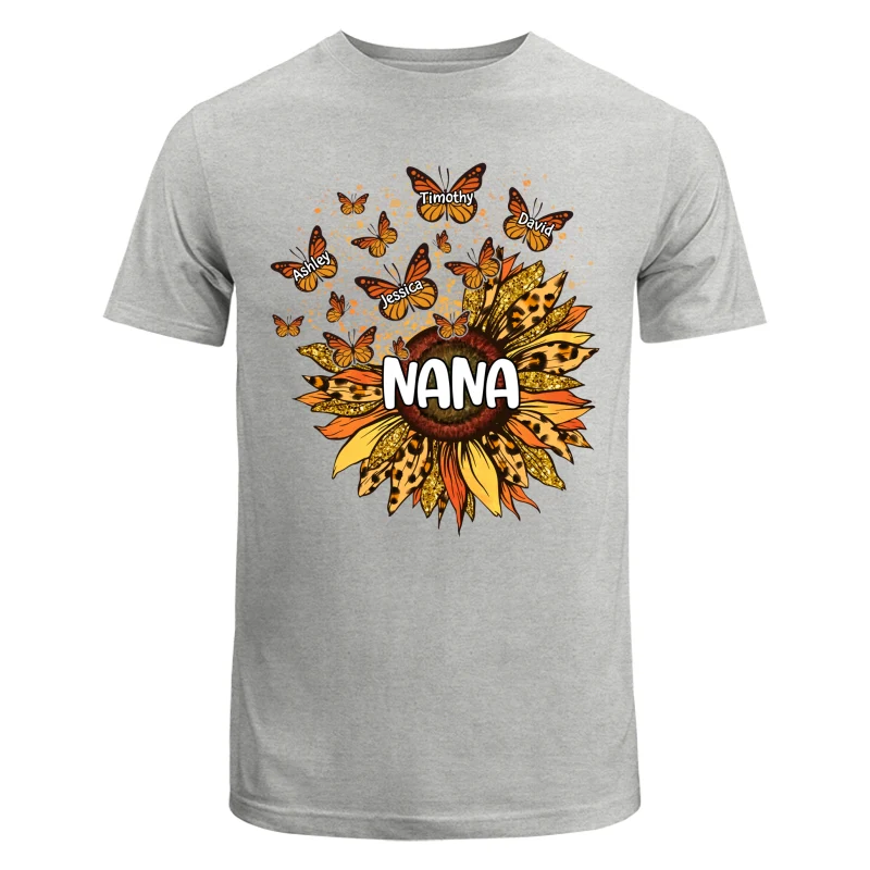 Grandma Mom Sunflower Butterflies Fall Season Personalized Shirt - Image 6