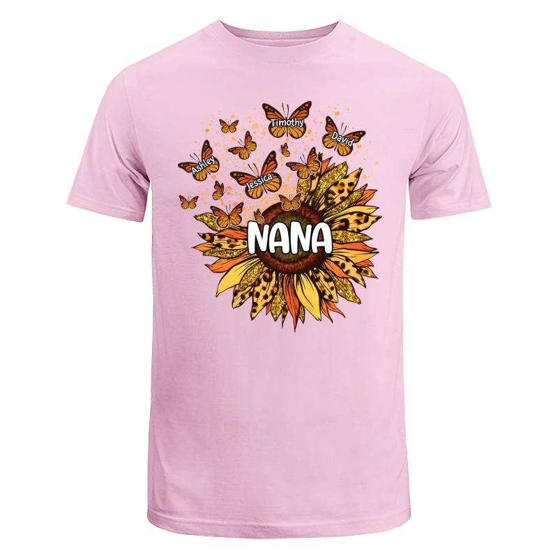 Grandma Mom Sunflower Butterflies Fall Season Personalized Shirt - Image 7