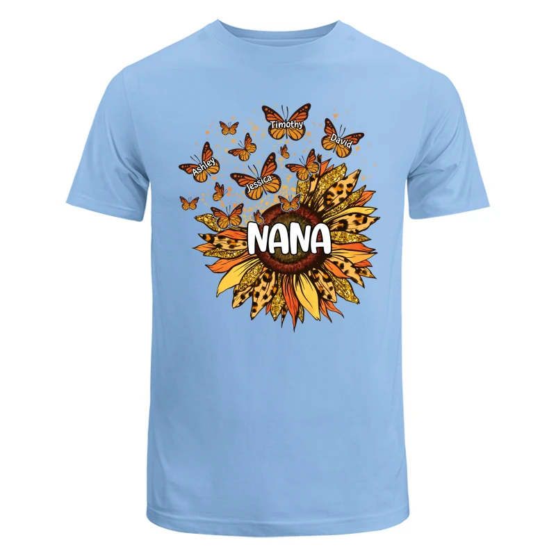 Grandma Mom Sunflower Butterflies Fall Season Personalized Shirt - Image 8