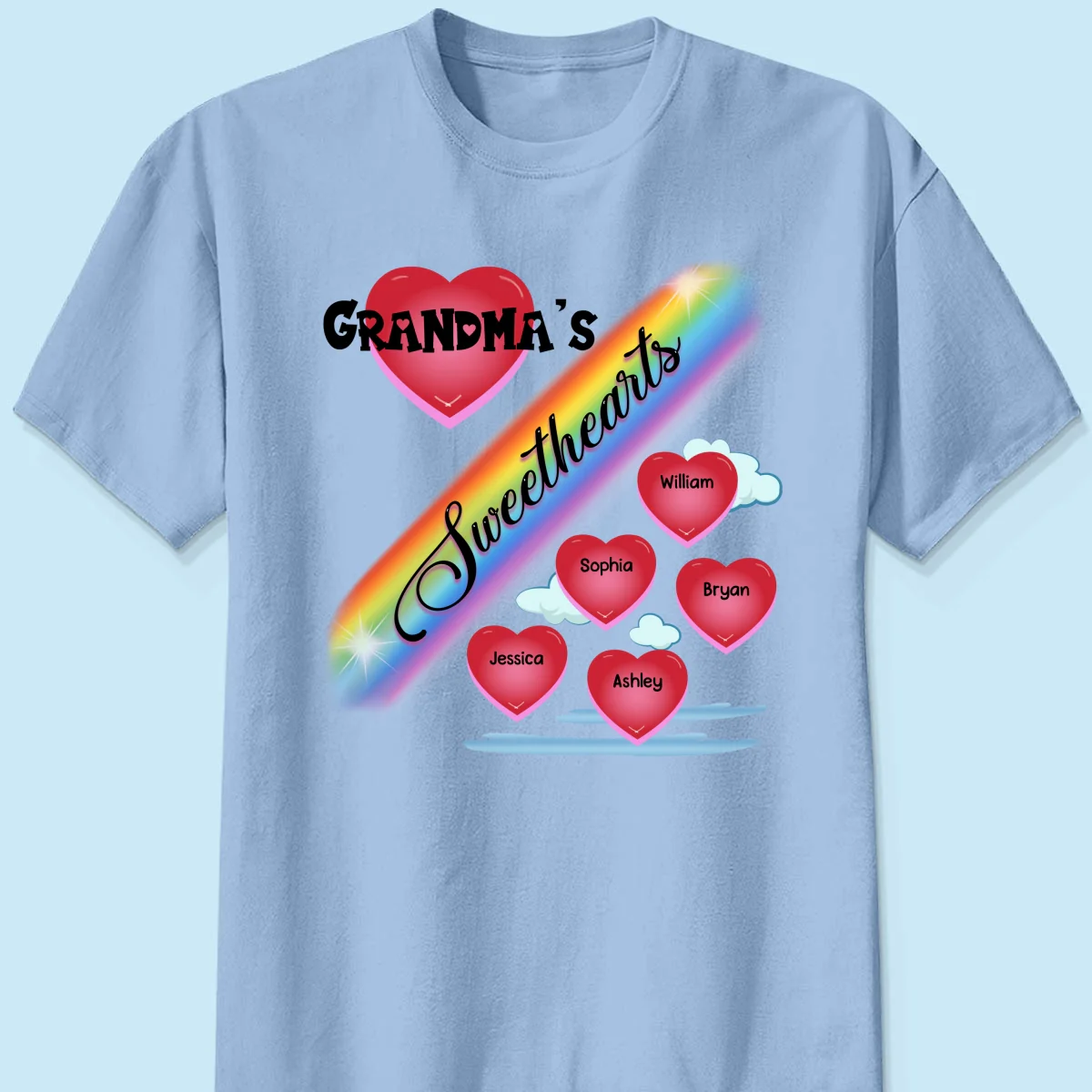 Grandma Mom Sweetheart Rainbow Personalized Shirt - Image 10