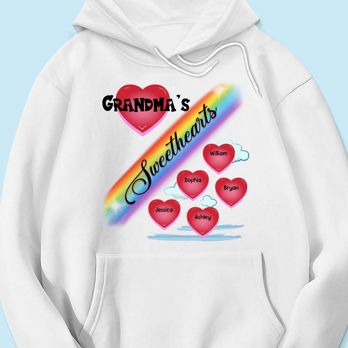 Grandma Mom Sweetheart Rainbow Personalized Shirt - Image 15