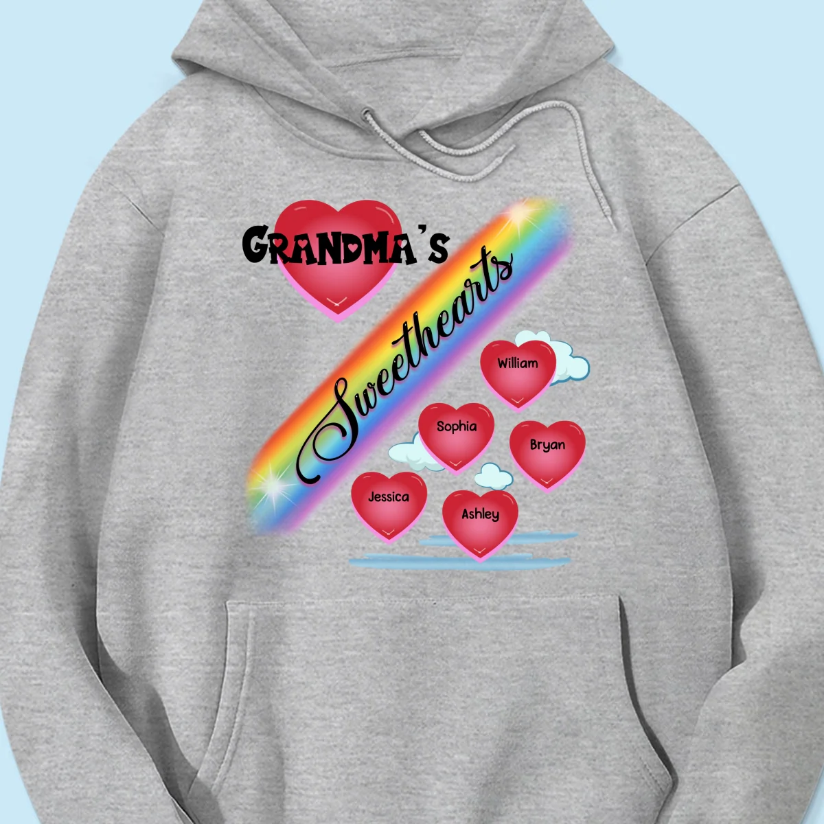 Grandma Mom Sweetheart Rainbow Personalized Shirt - Image 16
