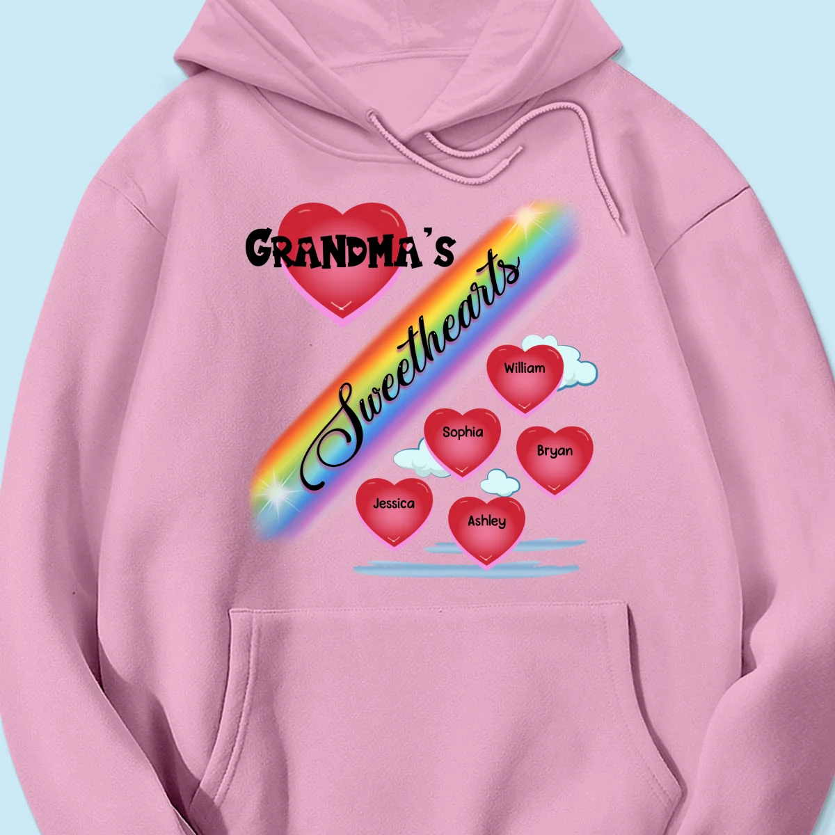Grandma Mom Sweetheart Rainbow Personalized Shirt - Image 17
