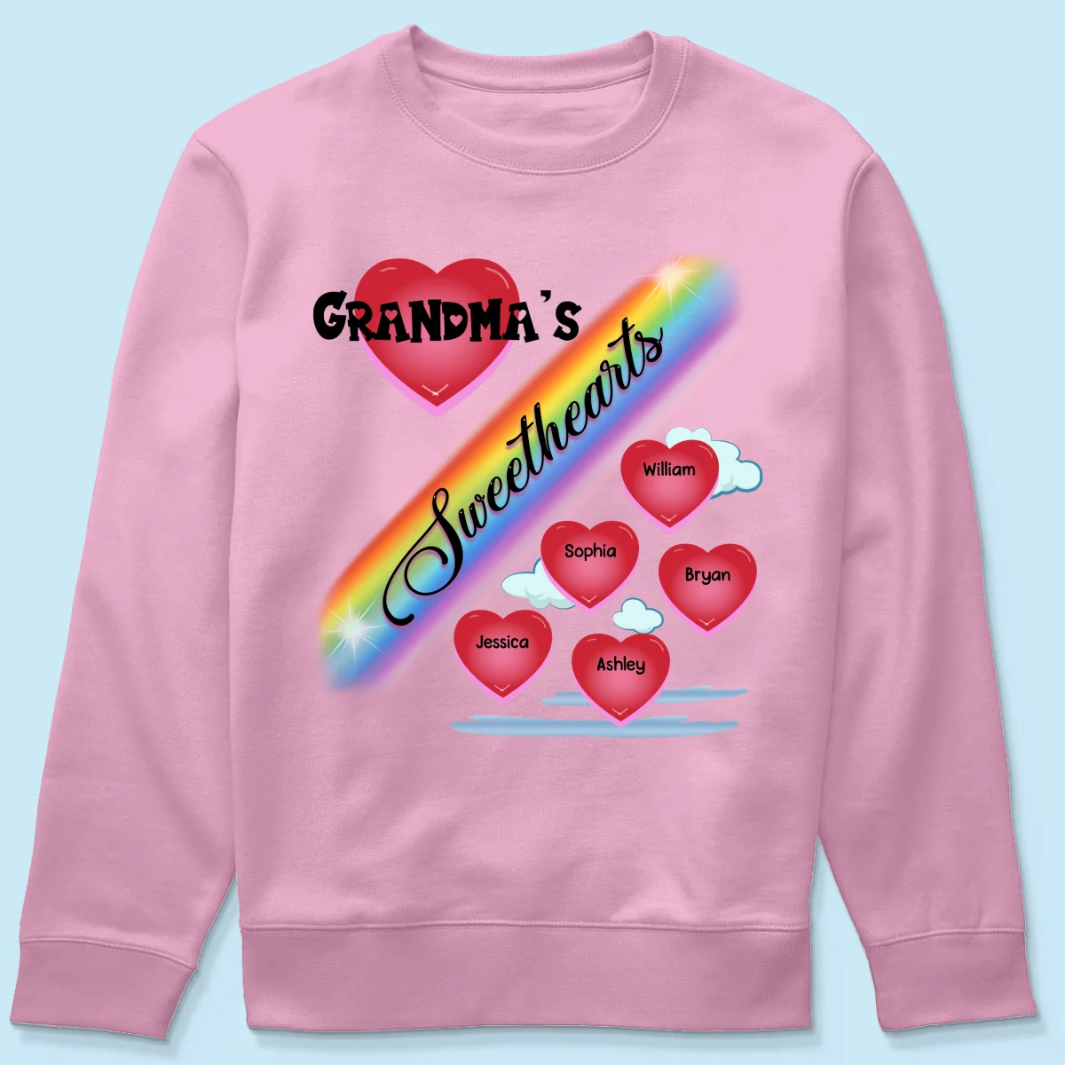 Grandma Mom Sweetheart Rainbow Personalized Shirt - Image 21