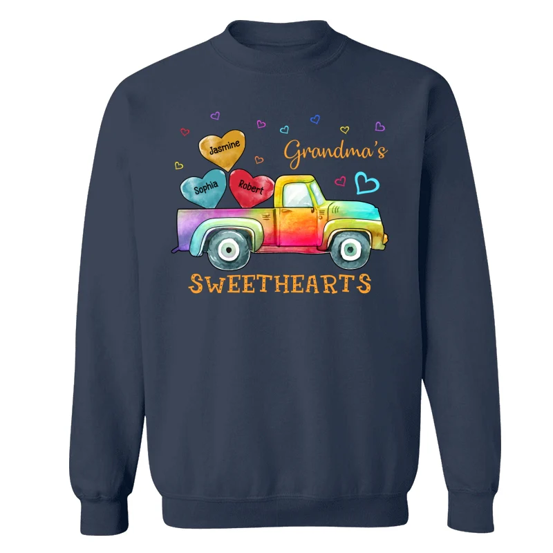 Grandma Mom Sweethearts Colorful Truck Personalized Shirt - Image 15