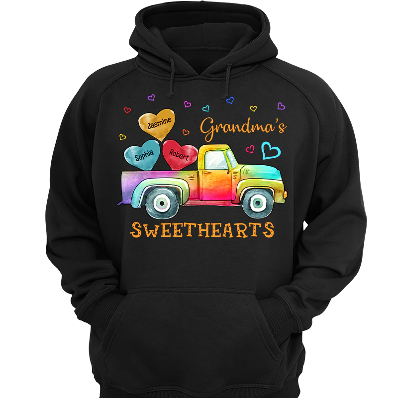 Grandma Mom Sweethearts Colorful Truck Personalized Shirt - Image 3