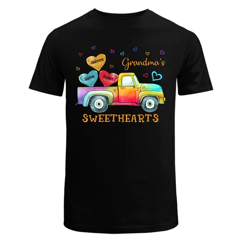 Grandma Mom Sweethearts Colorful Truck Personalized Shirt - Image 5