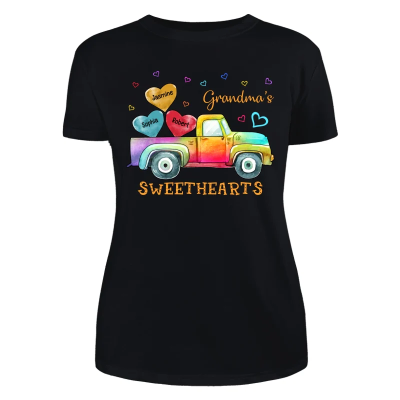 Grandma Mom Sweethearts Colorful Truck Personalized Shirt - Image 8