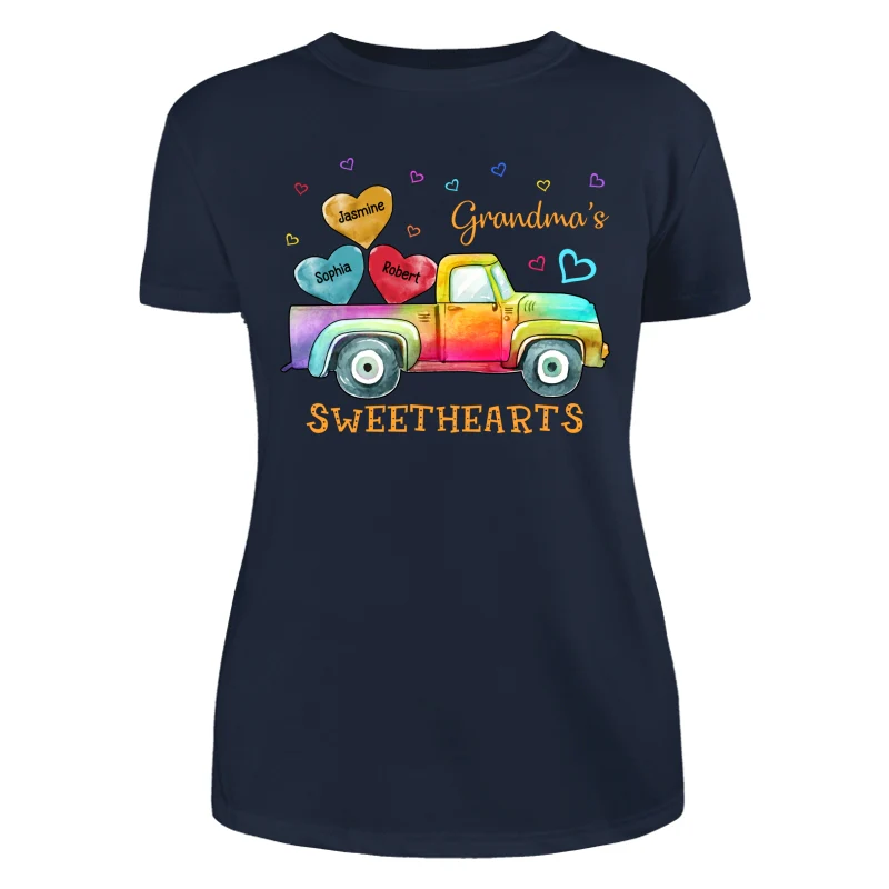 Grandma Mom Sweethearts Colorful Truck Personalized Shirt - Image 9