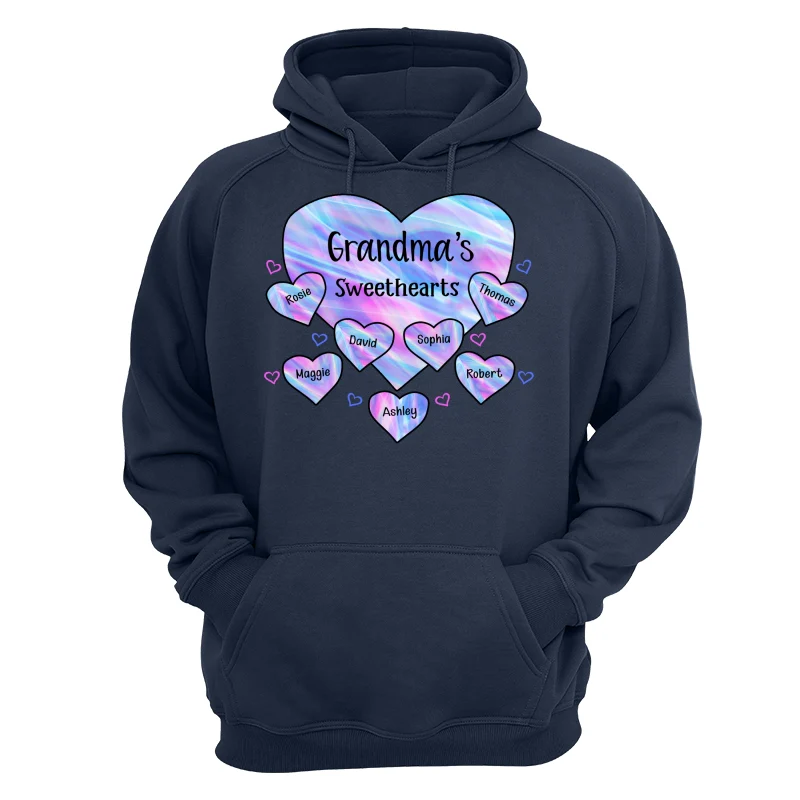 Grandma Mom Sweethearts Hologram Pattern Personalized Shirt - Image 12