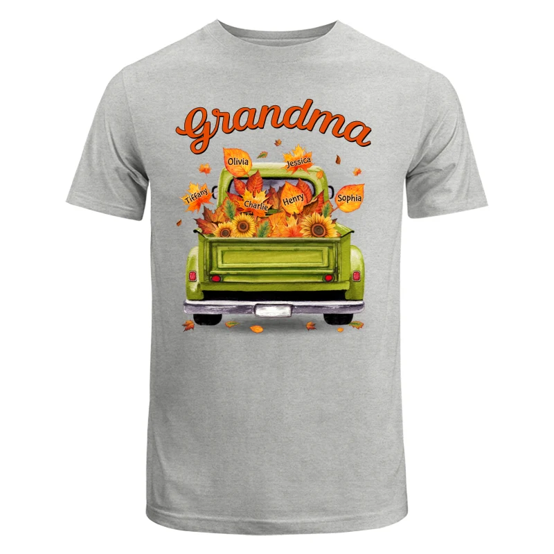 Grandma Mom Truck Leaves Fall Season Personalized Shirt - Image 6