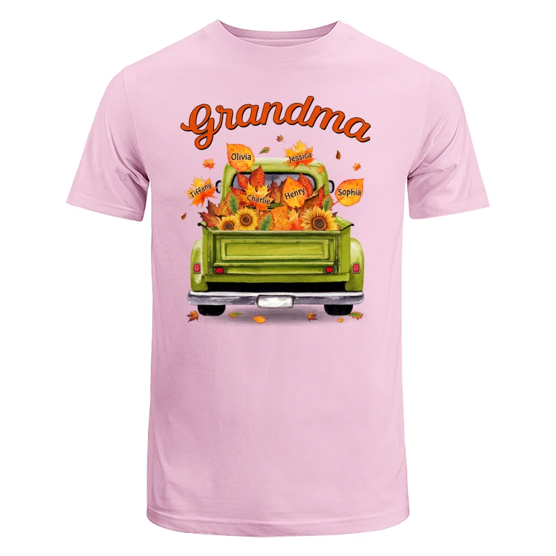 Grandma Mom Truck Leaves Fall Season Personalized Shirt - Image 7