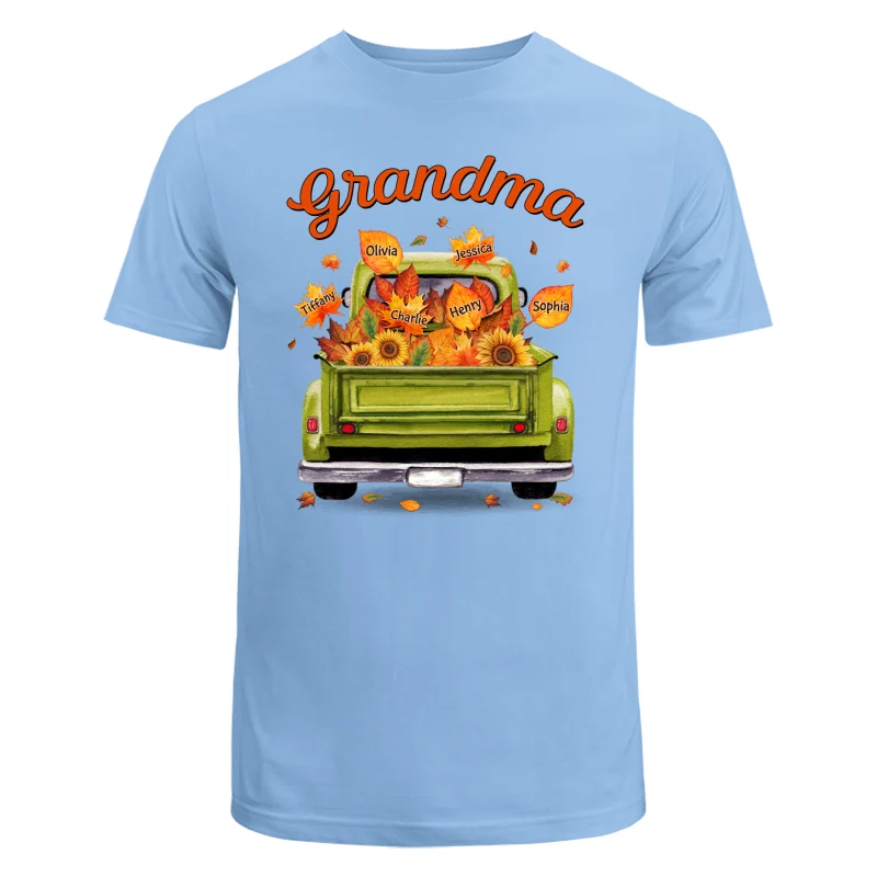 Grandma Mom Truck Leaves Fall Season Personalized Shirt - Image 8