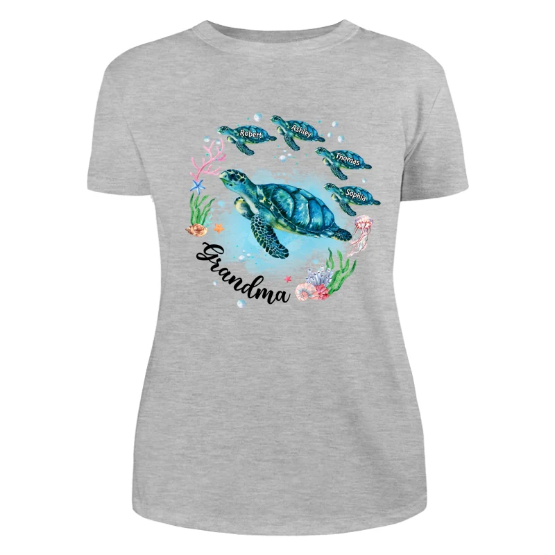 Grandma Mom Turtles Summer Personalized Shirt - Image 10