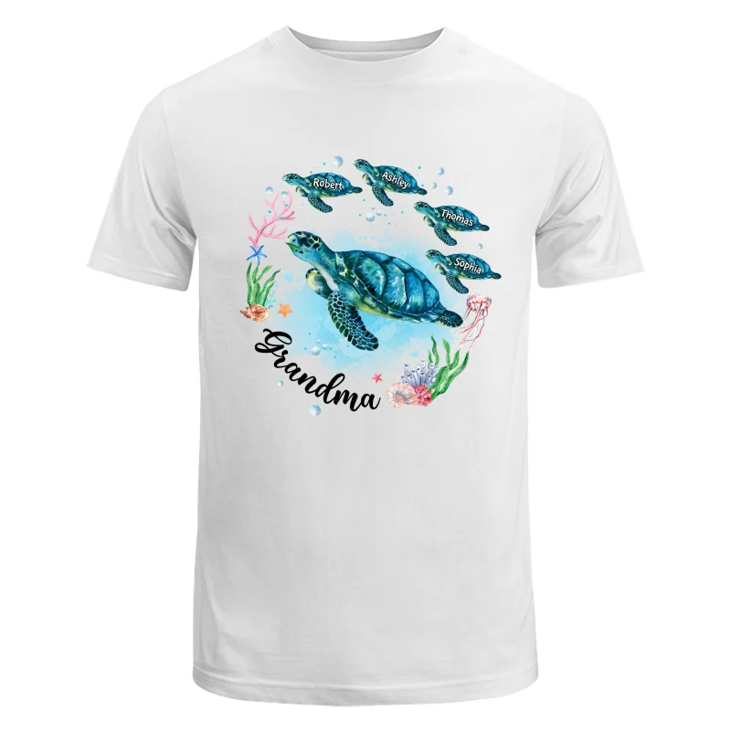 Grandma Mom Turtles Summer Personalized Shirt - Image 5