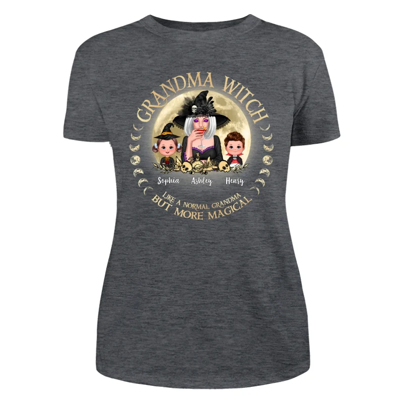 Grandma Mom Witch And Kids Circle Personalized Shirt - Image 10