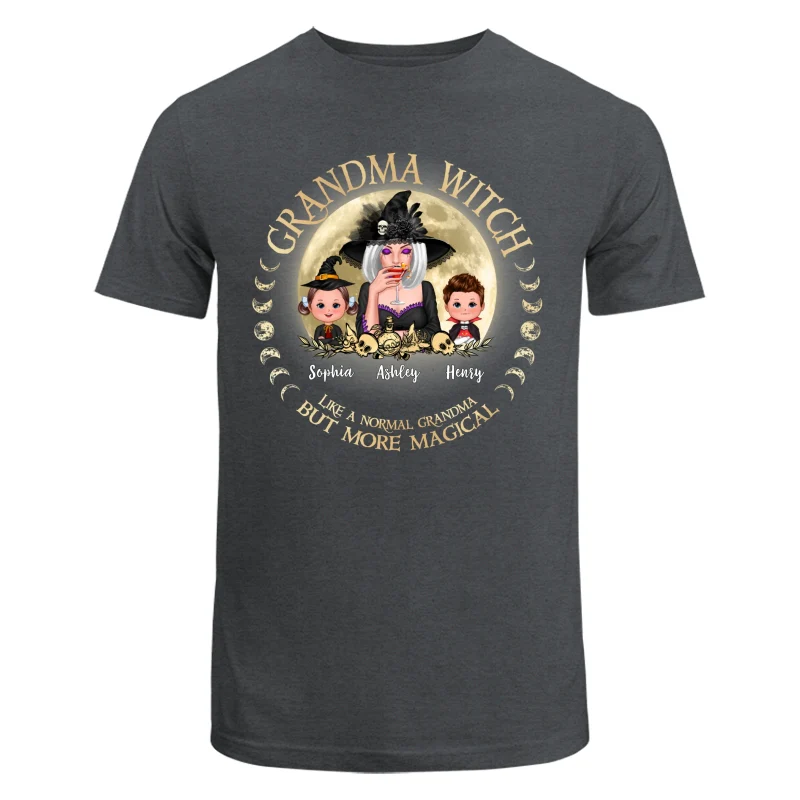 Grandma Mom Witch And Kids Circle Personalized Shirt - Image 7