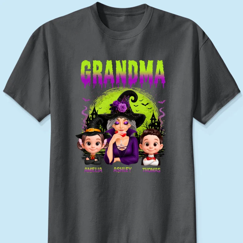 Grandma Mom Witch Halloween - Personalized Shirt - Trendy Halloween Gift for Her - Image 11