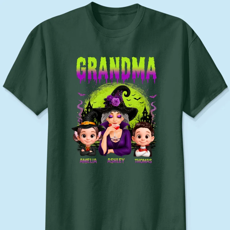 Grandma Mom Witch Halloween - Personalized Shirt - Trendy Halloween Gift for Her - Image 12