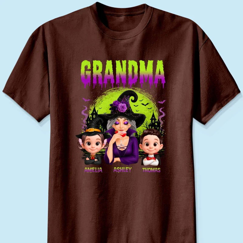 Grandma Mom Witch Halloween - Personalized Shirt - Trendy Halloween Gift for Her - Image 13