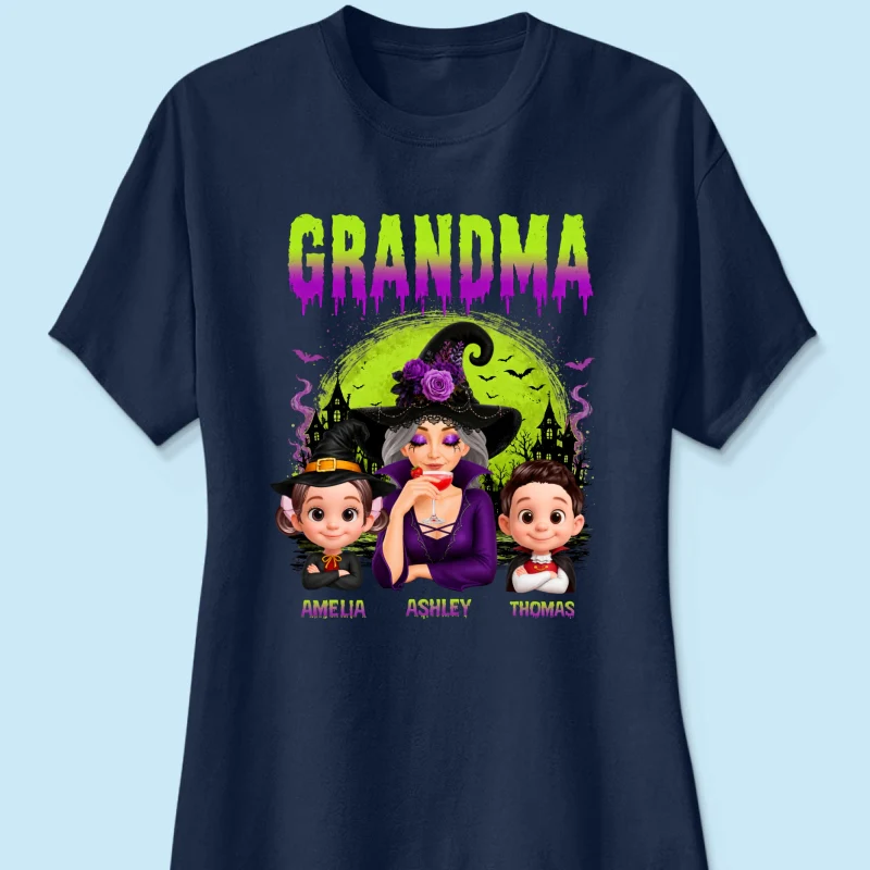 Grandma Mom Witch Halloween - Personalized Shirt - Trendy Halloween Gift for Her - Image 15