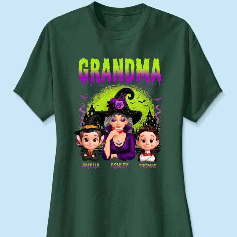 Grandma Mom Witch Halloween - Personalized Shirt - Trendy Halloween Gift for Her - Image 17