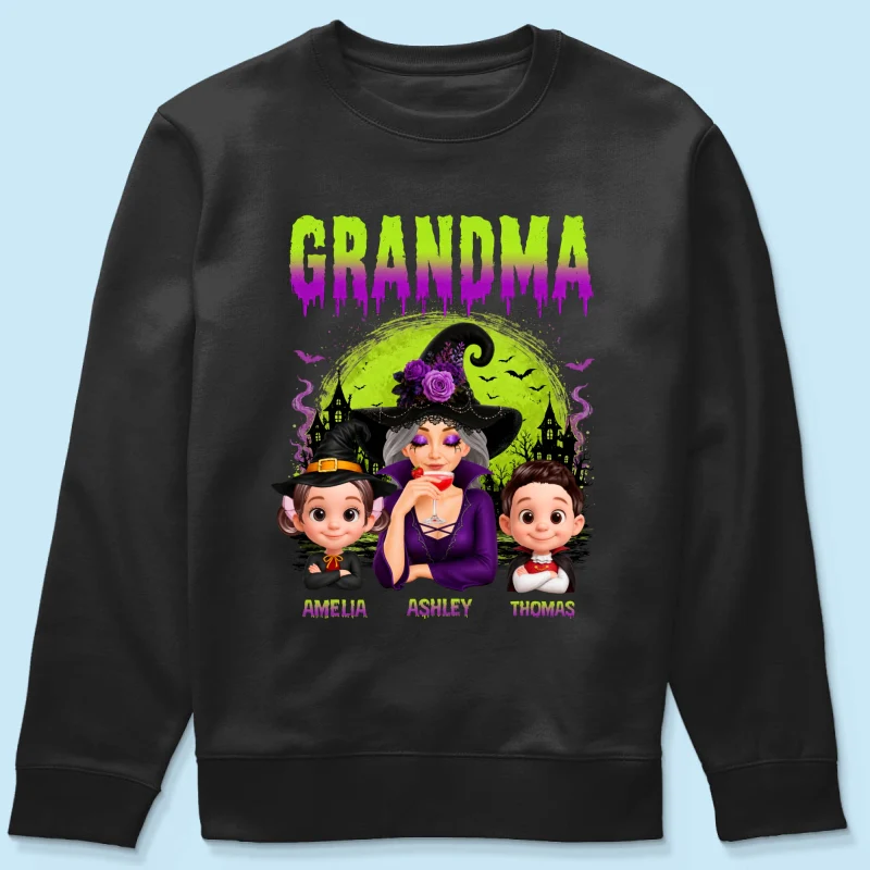 Grandma Mom Witch Halloween - Personalized Shirt - Trendy Halloween Gift for Her - Image 18