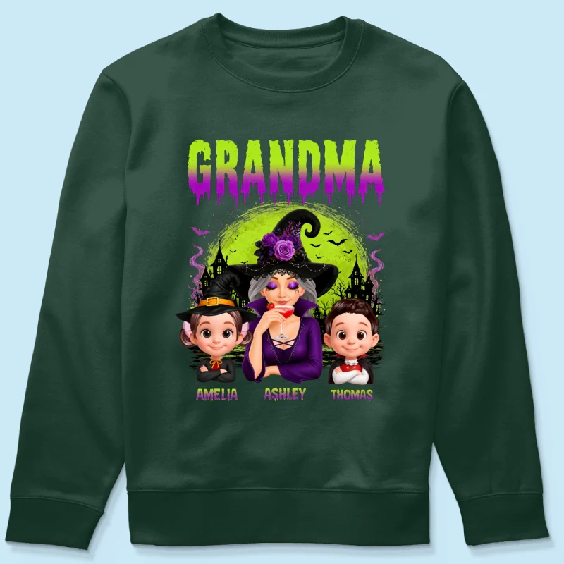 Grandma Mom Witch Halloween - Personalized Shirt - Trendy Halloween Gift for Her - Image 21
