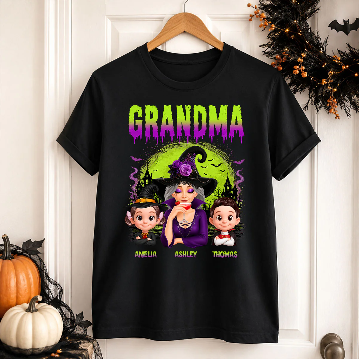 Grandma Mom Witch Halloween - Personalized Shirt - Trendy Halloween Gift for Her - Image 7