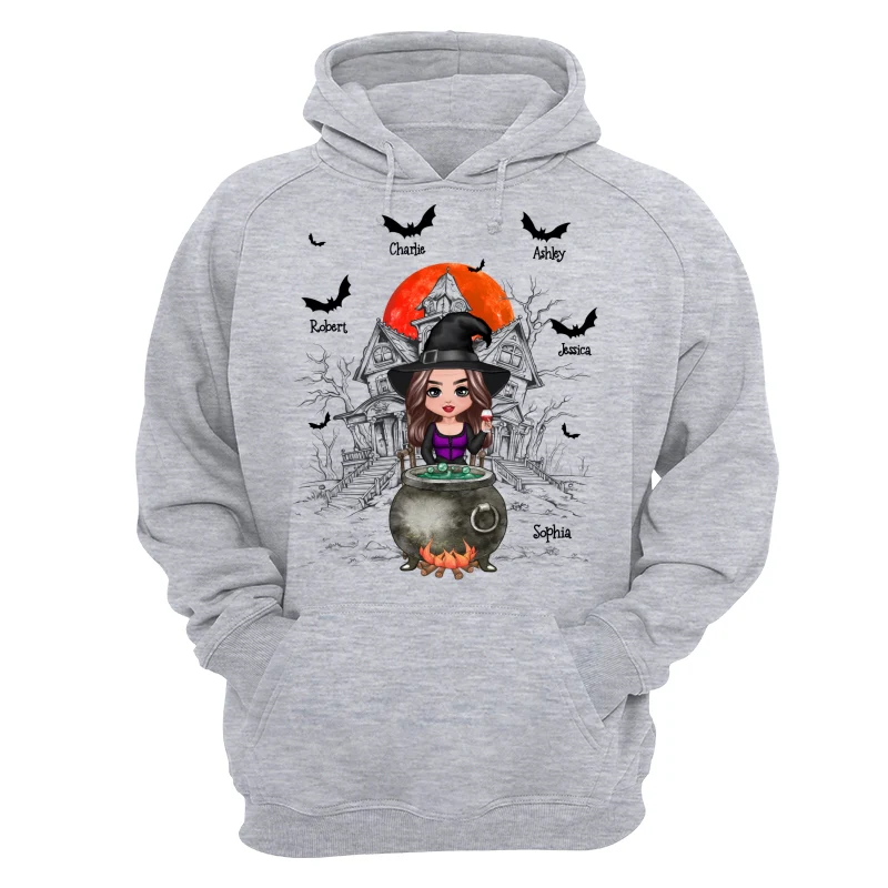 Grandma Mom Witch Sitting Poison Pot Halloween Personalized Shirt - Image 14