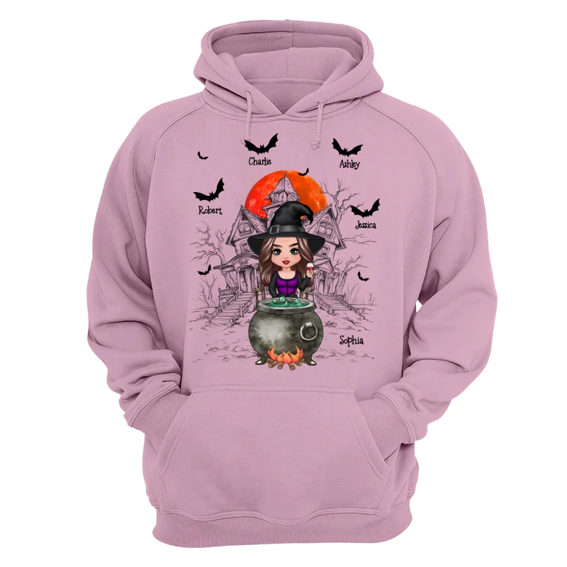 Grandma Mom Witch Sitting Poison Pot Halloween Personalized Shirt - Image 15