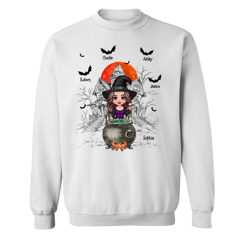 Grandma Mom Witch Sitting Poison Pot Halloween Personalized Shirt - Image 17