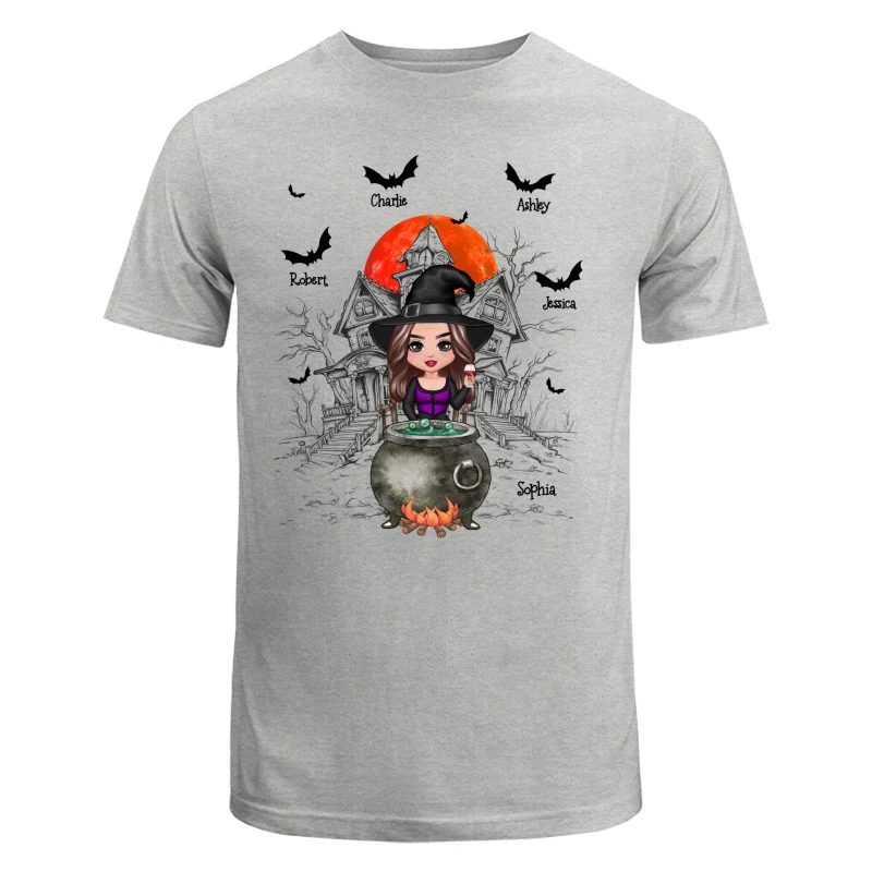 Grandma Mom Witch Sitting Poison Pot Halloween Personalized Shirt - Image 6