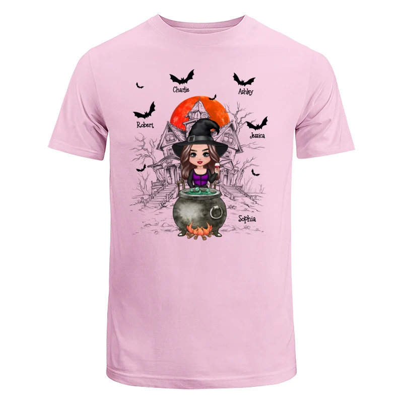 Grandma Mom Witch Sitting Poison Pot Halloween Personalized Shirt - Image 7