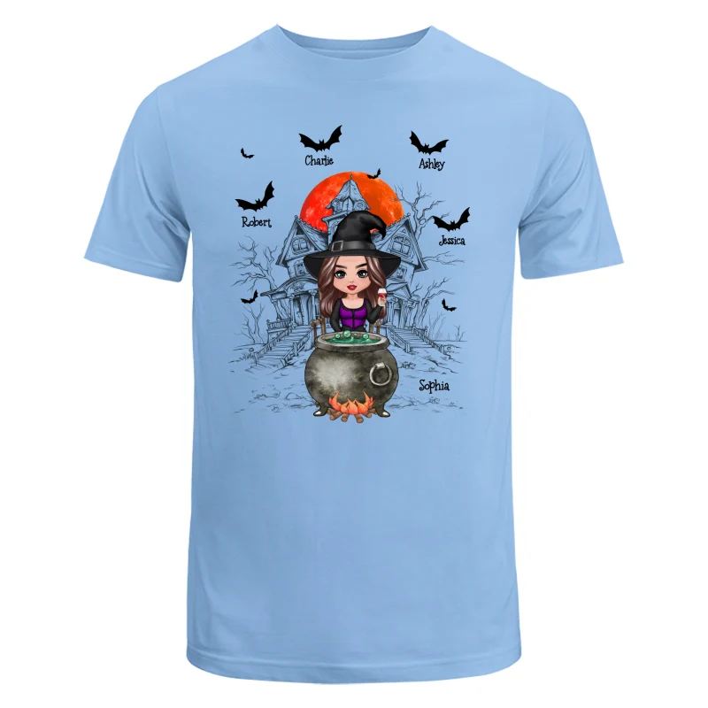 Grandma Mom Witch Sitting Poison Pot Halloween Personalized Shirt - Image 8