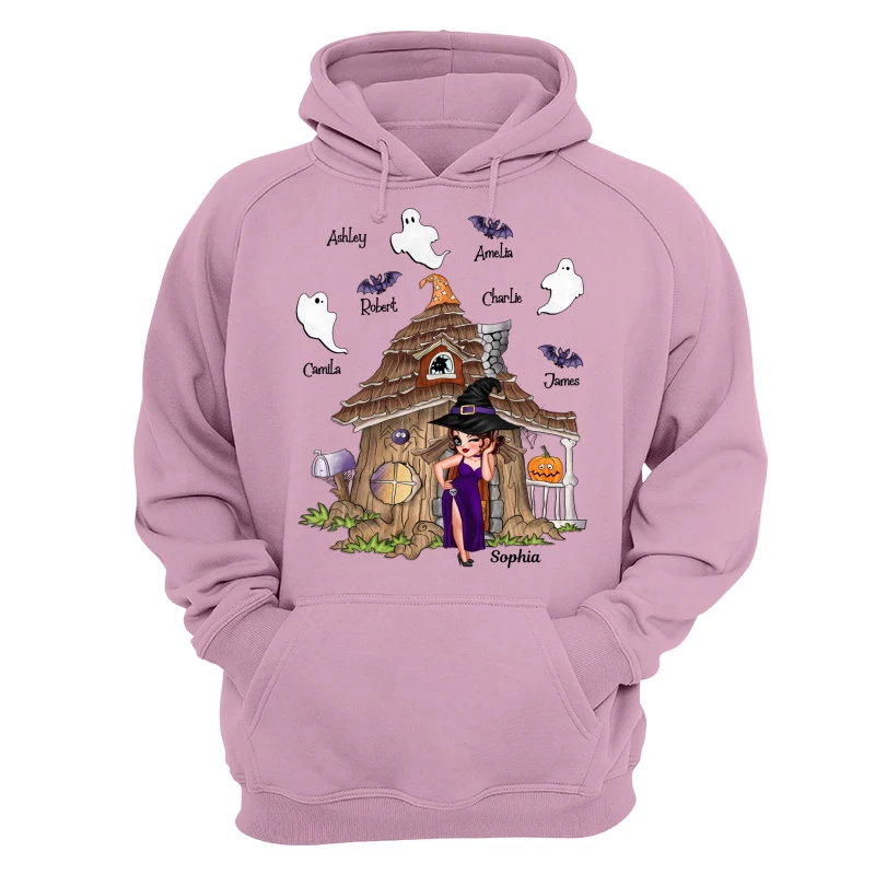 Grandma Mom Witch Standing Front Door Halloween Personalized Shirt - Image 17