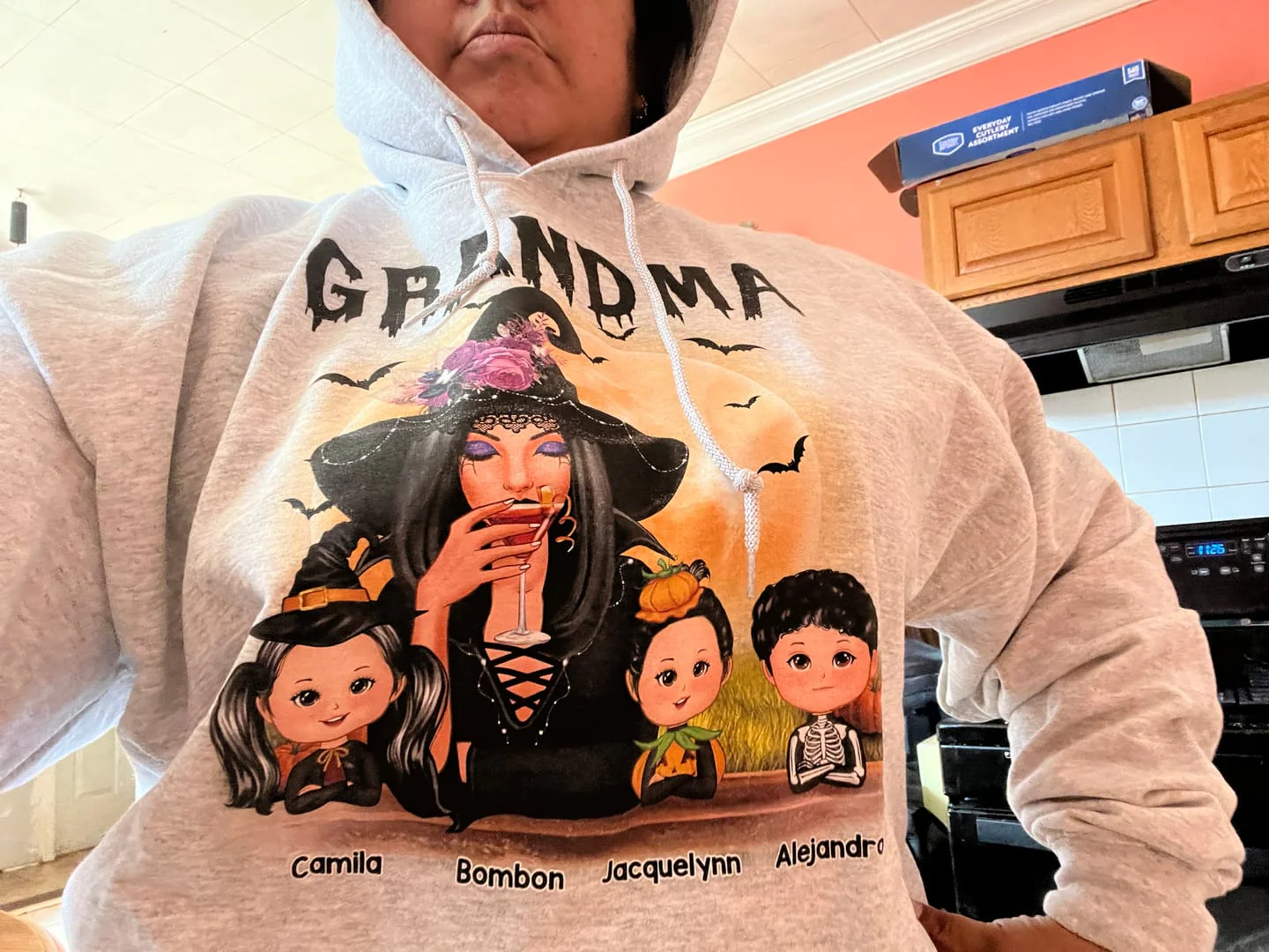 Grandma Mom Witch With Grandkids Personalized Shirt, Halloween Gift For Grandma, Mom - Image 11